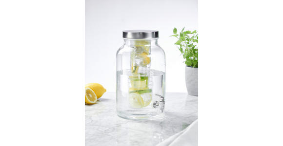 GETRÄNKESPENDER - Edelstahlfarben/Transparent, Basics, Glas/Kunststoff (5,6l) - Novel