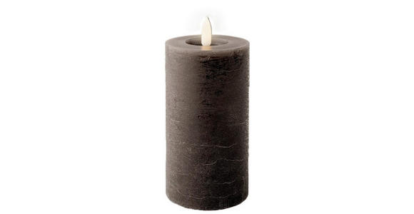 LED-KERZE 7/15 cm - Grau, Basics, Kunststoff/Paraffin (7/15cm) - Ambia Home