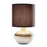 LAMPA STOLNÍ - šedá/bílá, Lifestyle, textil/keramika (32cm) LAMPA STOLNÍ - šedá/bílá, Lifestyle, textil/keramika (32cm)