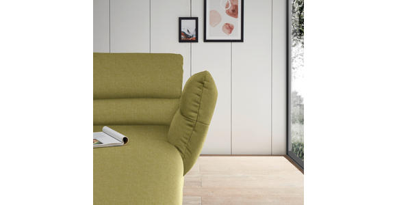 ECKSOFA  in Flachgewebe Hellgrün  279-327/176-217 cm  - Schwarz/Hellgrün, Design, Textil/Metall (279-327/176-217cm) - Dieter Knoll