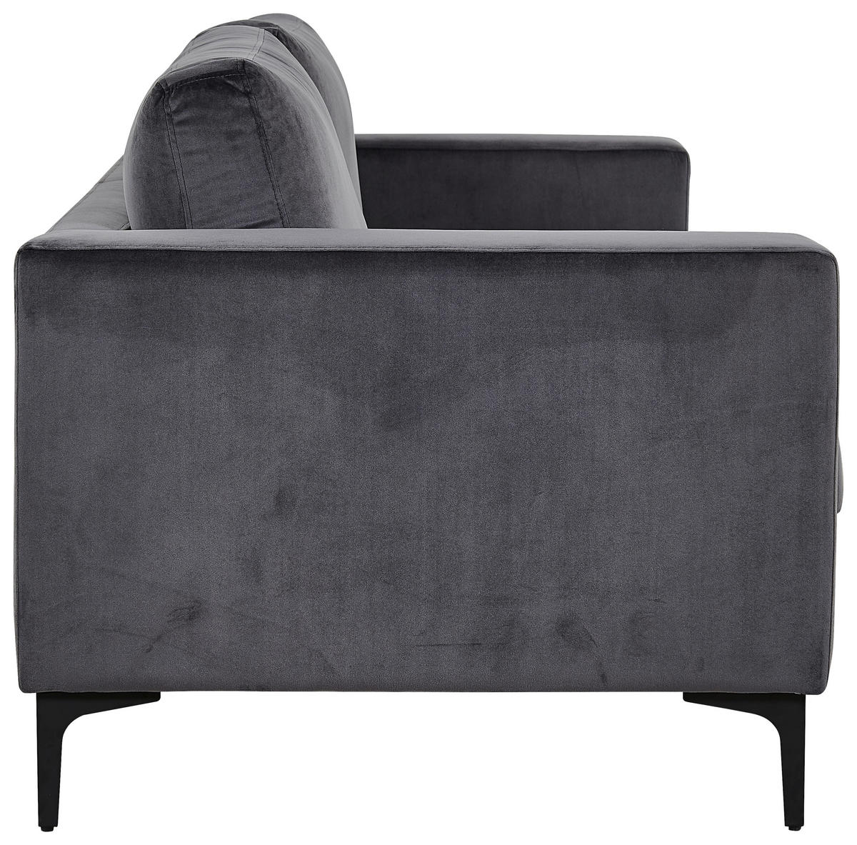 2-SITZER-SOFA Schwarz, Dunkelgrau  - Dunkelgrau/Schwarz, Design, Kunststoff/Textil (215/84/88cm) - Livetastic