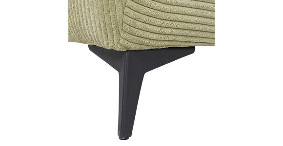 ECKSOFA  in Cord Hellgrün  311/176 cm  - Schwarz/Hellgrün, KONVENTIONELL, Textil/Metall (311/176cm) - Carryhome