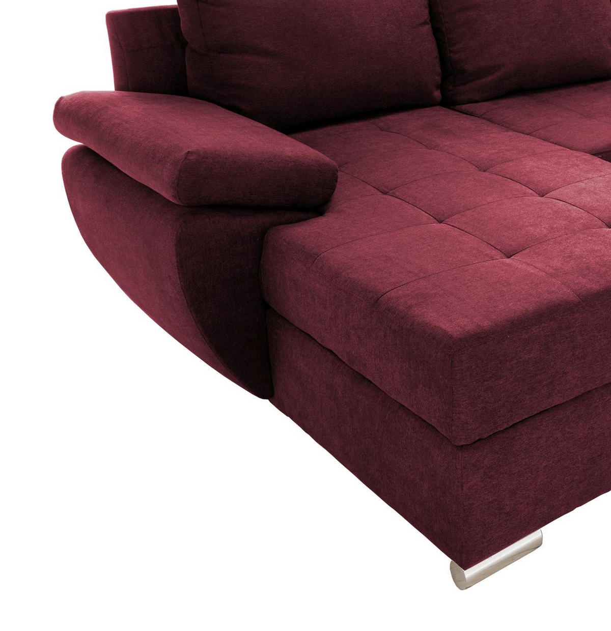 WOHNLANDSCHAFT TERANA - Chromfarben/Beere, KONVENTIONELL (157/305/219cm) - Livetastic
