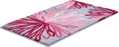 BADTEPPICH Rosa, Grau 60/100 cm - Rosa/Grau, Basics, Kunststoff/Textil (60/100cm) - Grund