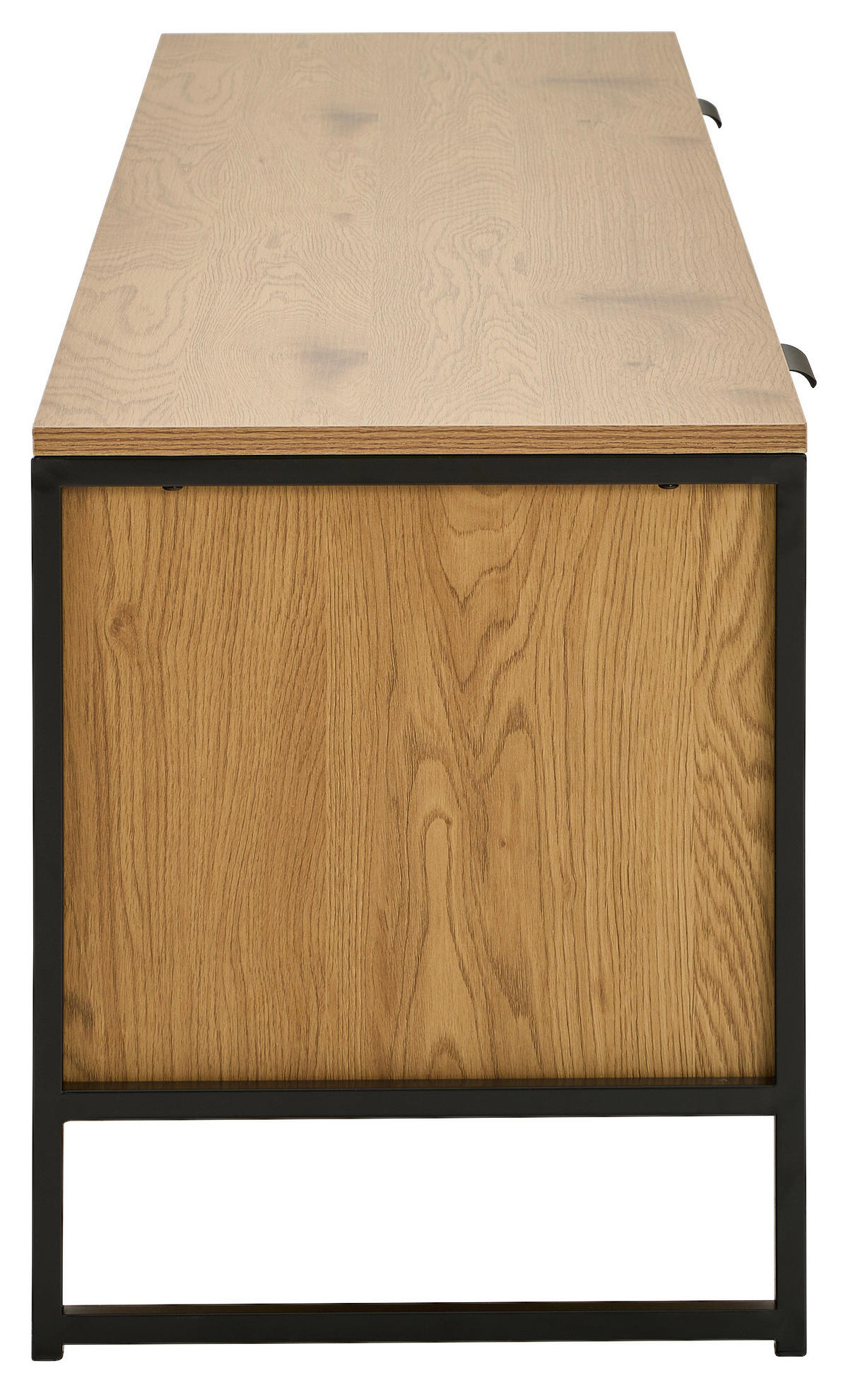 LOWBOARD  in 160/45/43 cm  - Schwarz/Naturfarben, Natur, Holzwerkstoff/Metall (160/45/43cm) - MID.YOU