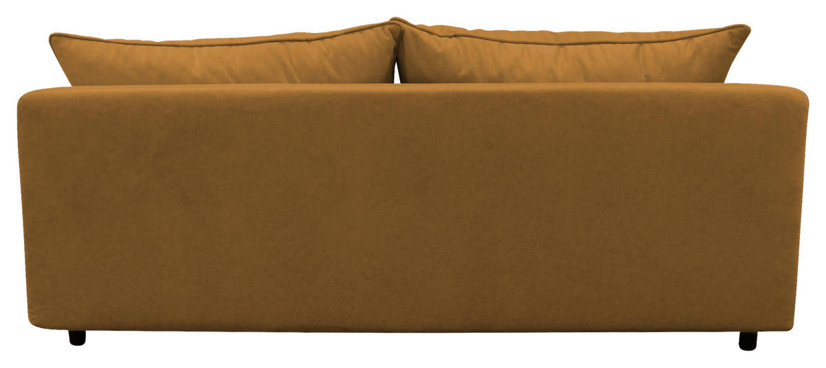 SCHLAFSOFA in Velours Rostfarben  - Rostfarben/Goldfarben, Design, Textil/Metall (200/90/97cm) - MID.YOU