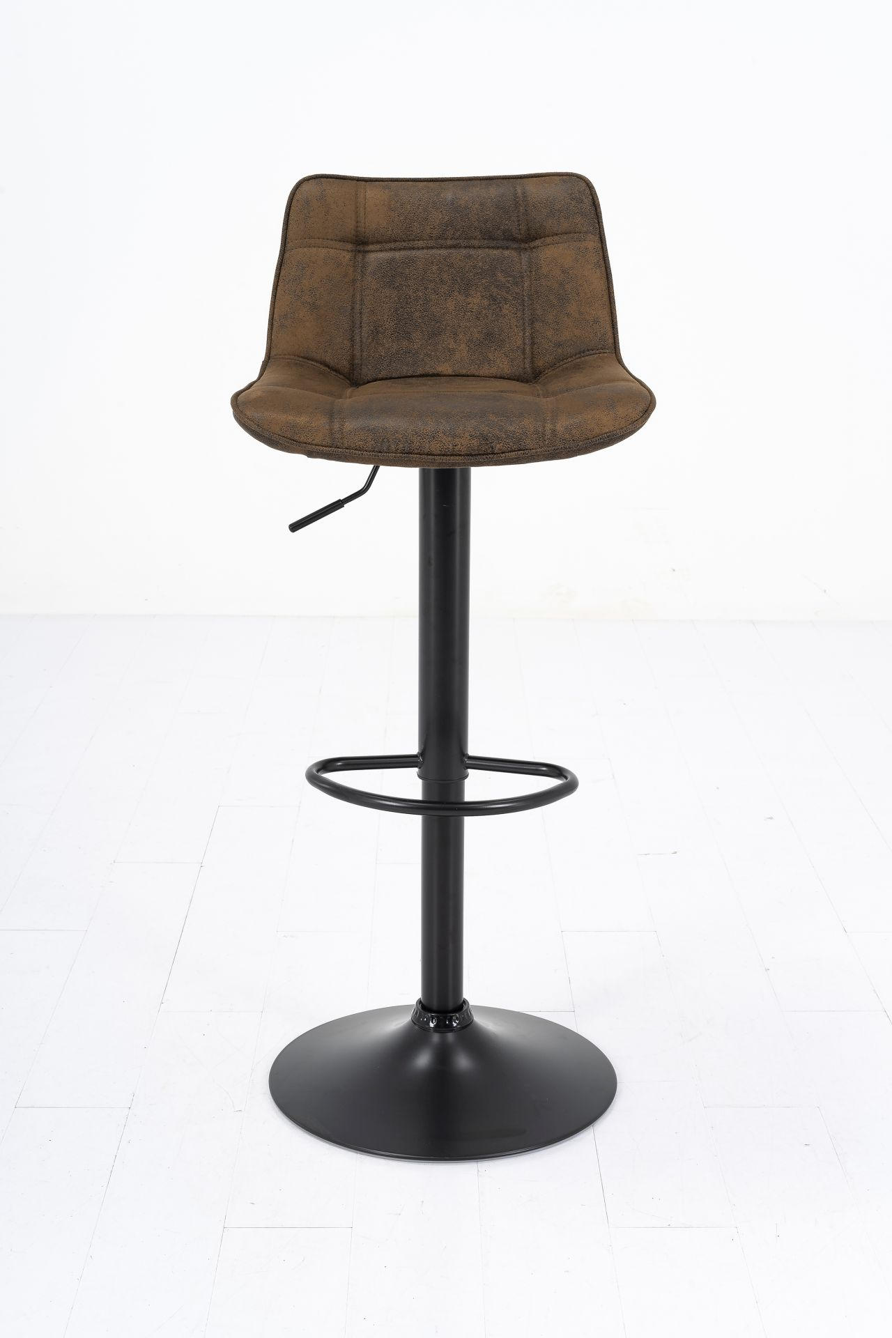BARHOCKER in Metall, Textil Braun  - Schwarz/Braun, Modern, Textil/Metall (44/105/49cm) - MID.YOU
