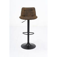 BARSKI STOL, rjava  - črna/rjava, Moderno, kovina/tekstil (44/105/49cm) - MID.YOU