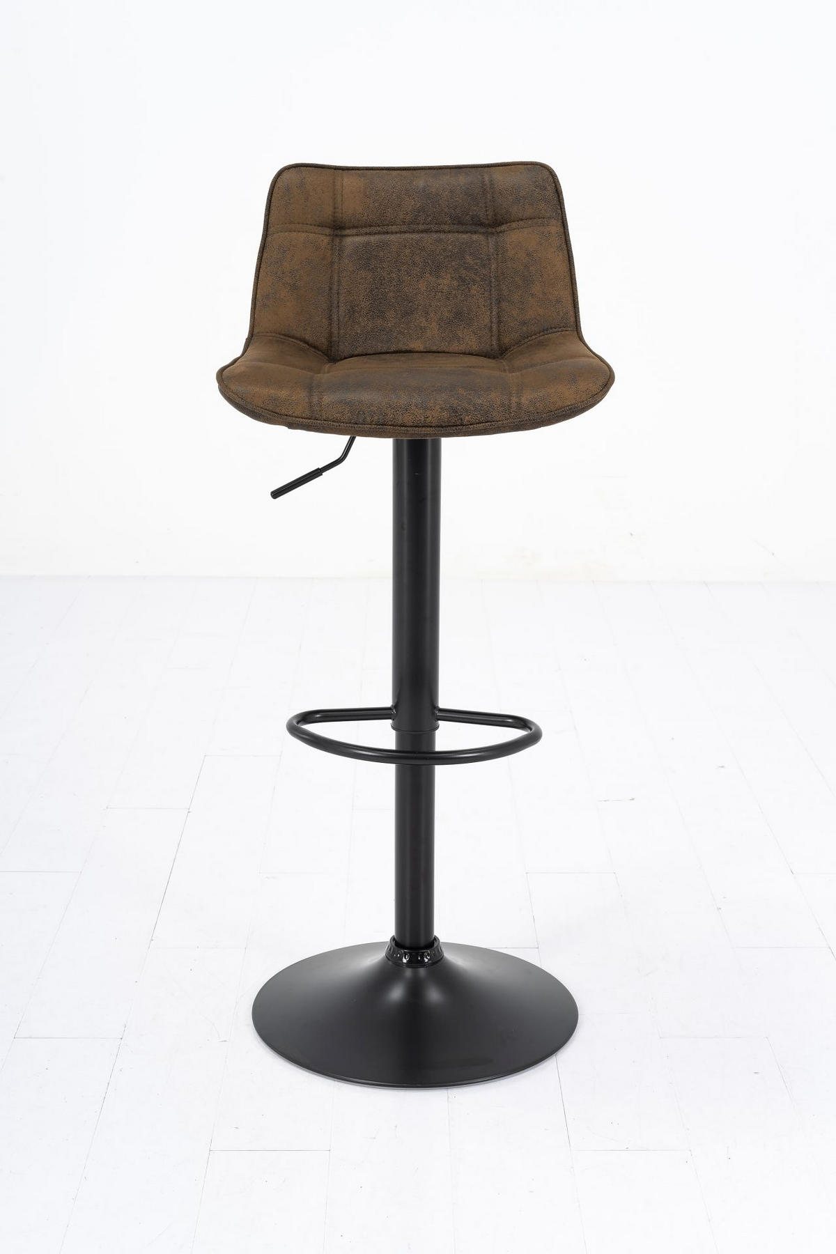 BARSKI STOL, rjava  - črna/rjava, Moderno, kovina/tekstil (44/105/49cm) - MID.YOU