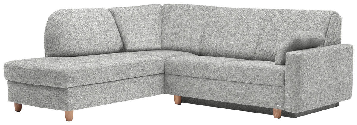 ECKSOFA  in Mikrovelours Naturfarben  208/227 cm  - Eichefarben/Rot, KONVENTIONELL, Holz/Textil (208/227cm) - Sedda