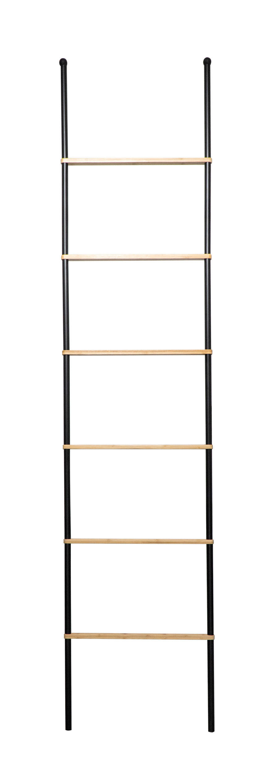HANDTUCHLEITER 45/190,4/2,1 cm  - Schwarz/Naturfarben, Basics, Holz/Metall (45/190,4/2,1cm) - Sadena