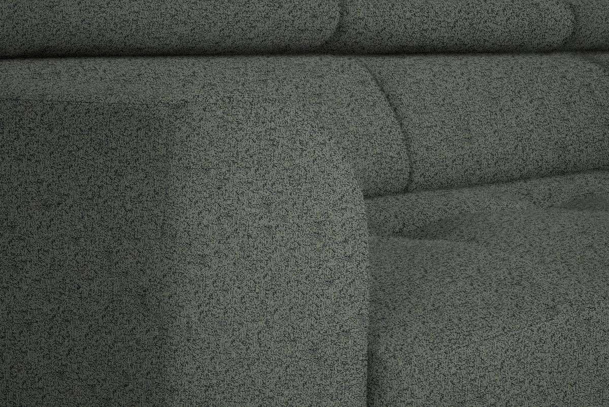 ECKSOFA in Struktur Grau  280/205 cm  - Schwarz/Grau, Design, Textil/Metall (280/205cm) - Xora