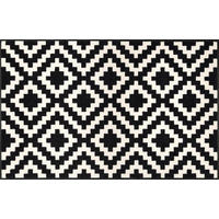 KUHINJSKA PREPROGA - črna/bela, Design, umetna masa/tekstil (75/120cm) - wash+dry