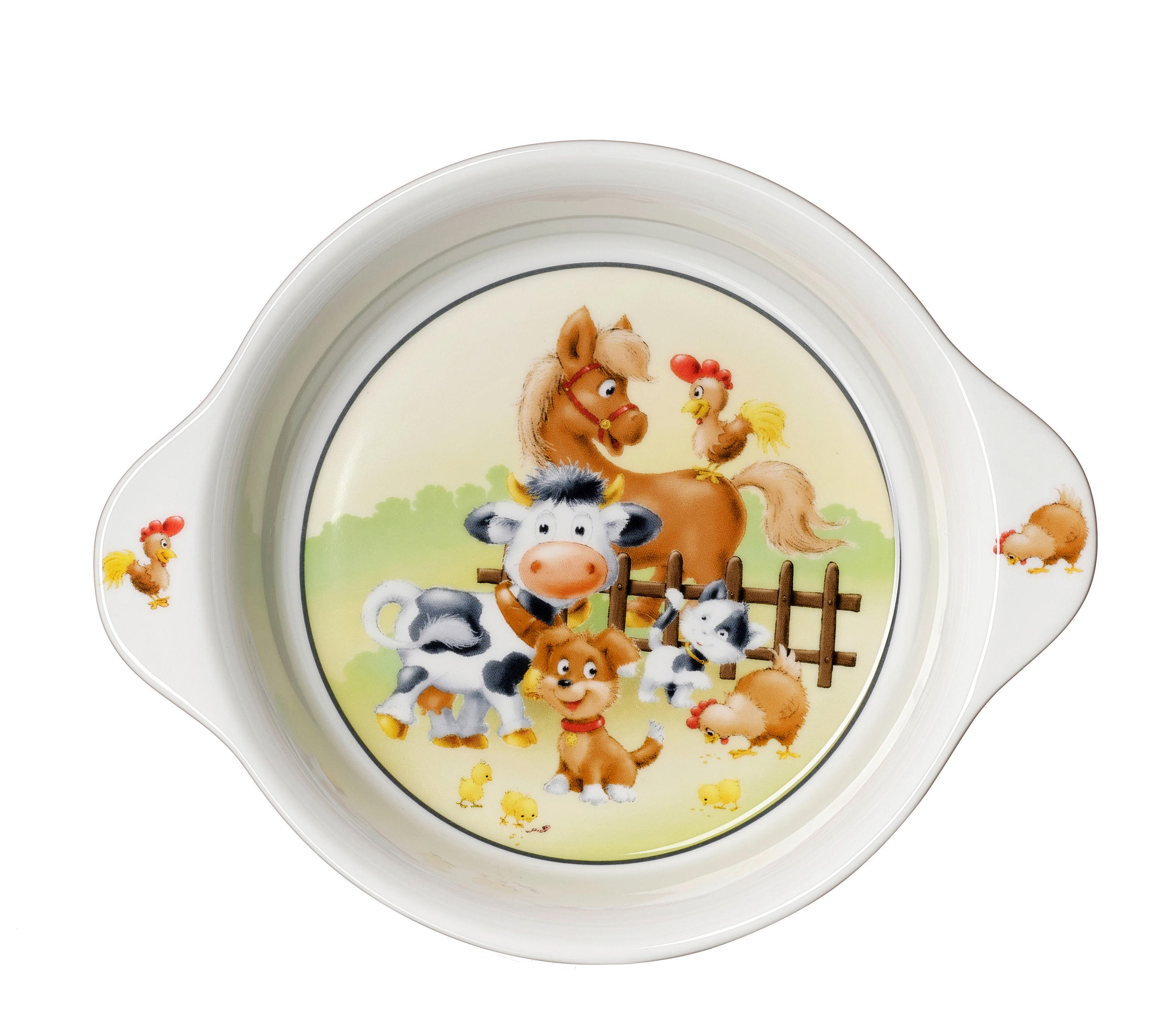 SCHALE Hoftiere   - Gelb/Braun, KONVENTIONELL, Keramik (21,5/17,5/5cm) - Ritzenhoff Breker