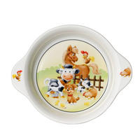 SCHALE Hoftiere   - Gelb/Braun, KONVENTIONELL, Keramik (21,5/17,5/5cm) - Ritzenhoff Breker