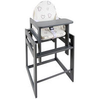 KOMBIHOCHSTUHL Grau  - Grau, Basics, Holz - My Baby Lou