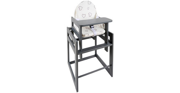 KOMBIHOCHSTUHL  - Grau, Basics, Holz - My Baby Lou