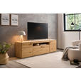 TV-ELEMENT Eichefarben 195/56/44 cm - Eichefarben/Schwarz, Natur, Holz/Holzwerkstoff (195/56/44cm) - Hom`in