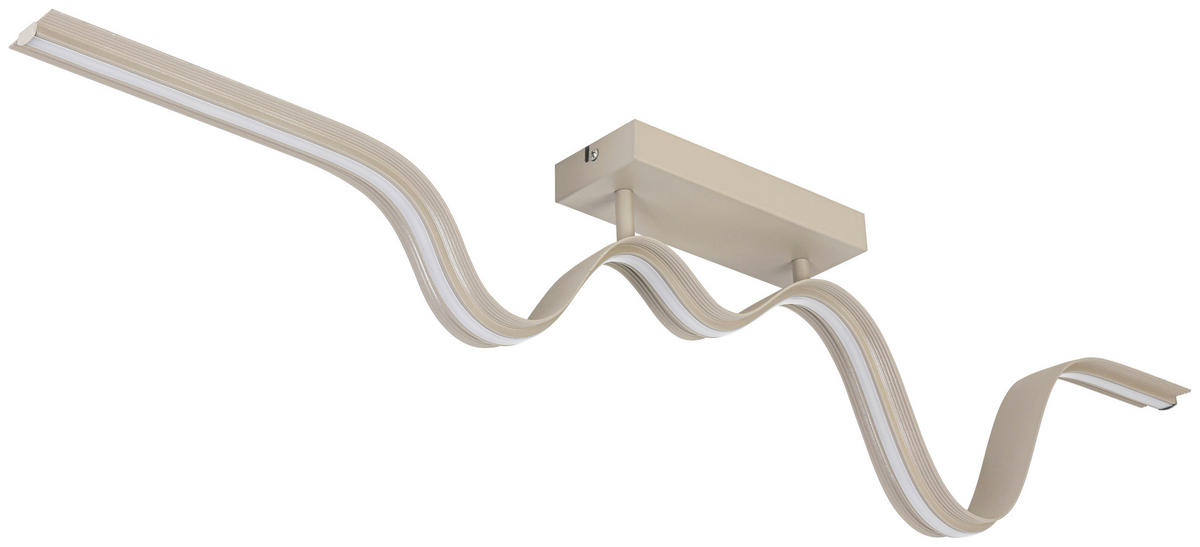 DECKENLEUCHTE 100/8/20,5 cm   - Sandfarben, Trend, Kunststoff/Metall (100/8/20,5cm) - Collet's Monde