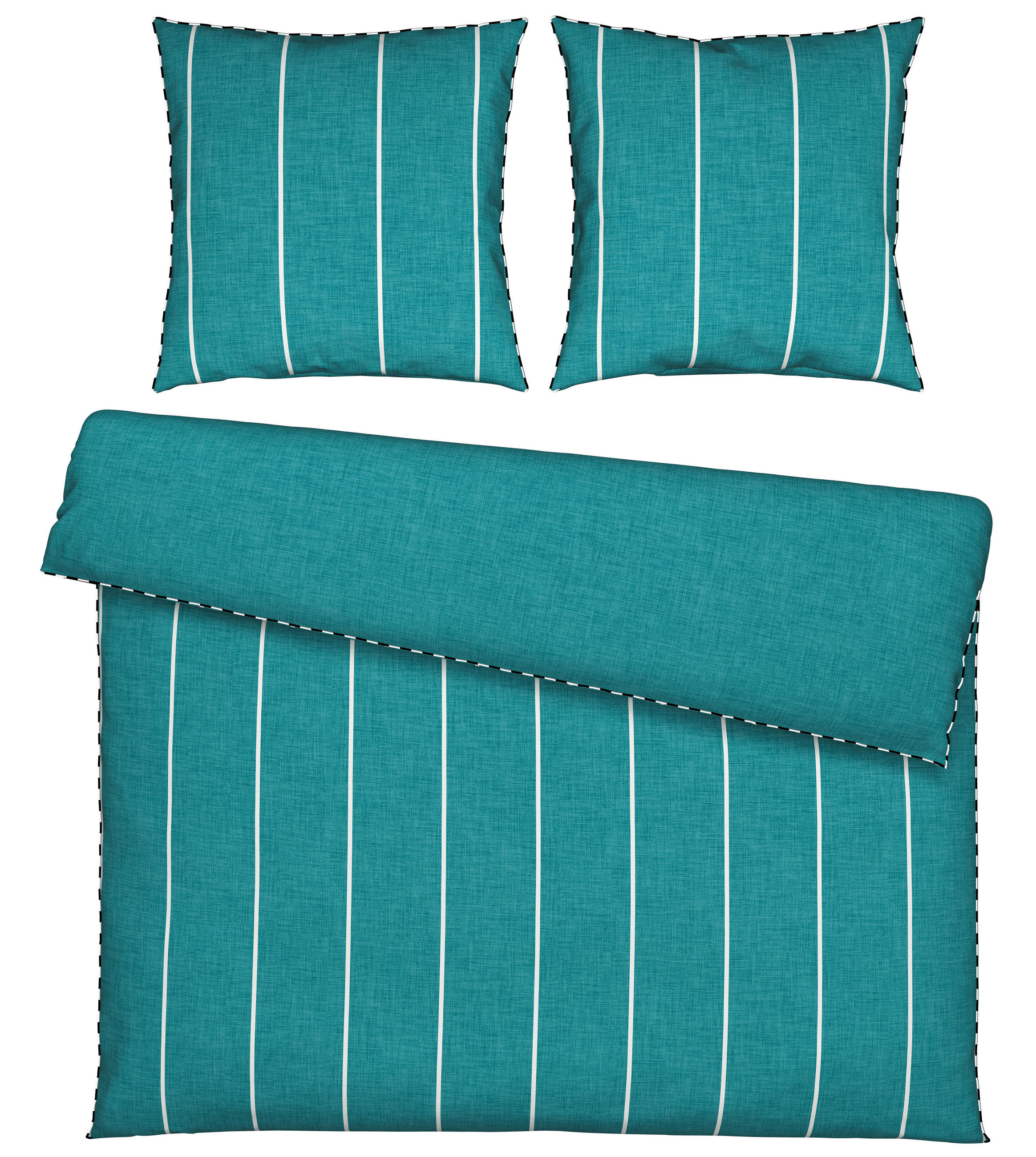 WENDEBETTWÄSCHE Renforcé 200/200 cm  - Petrol, KONVENTIONELL, Textil (200/200cm) - Novel