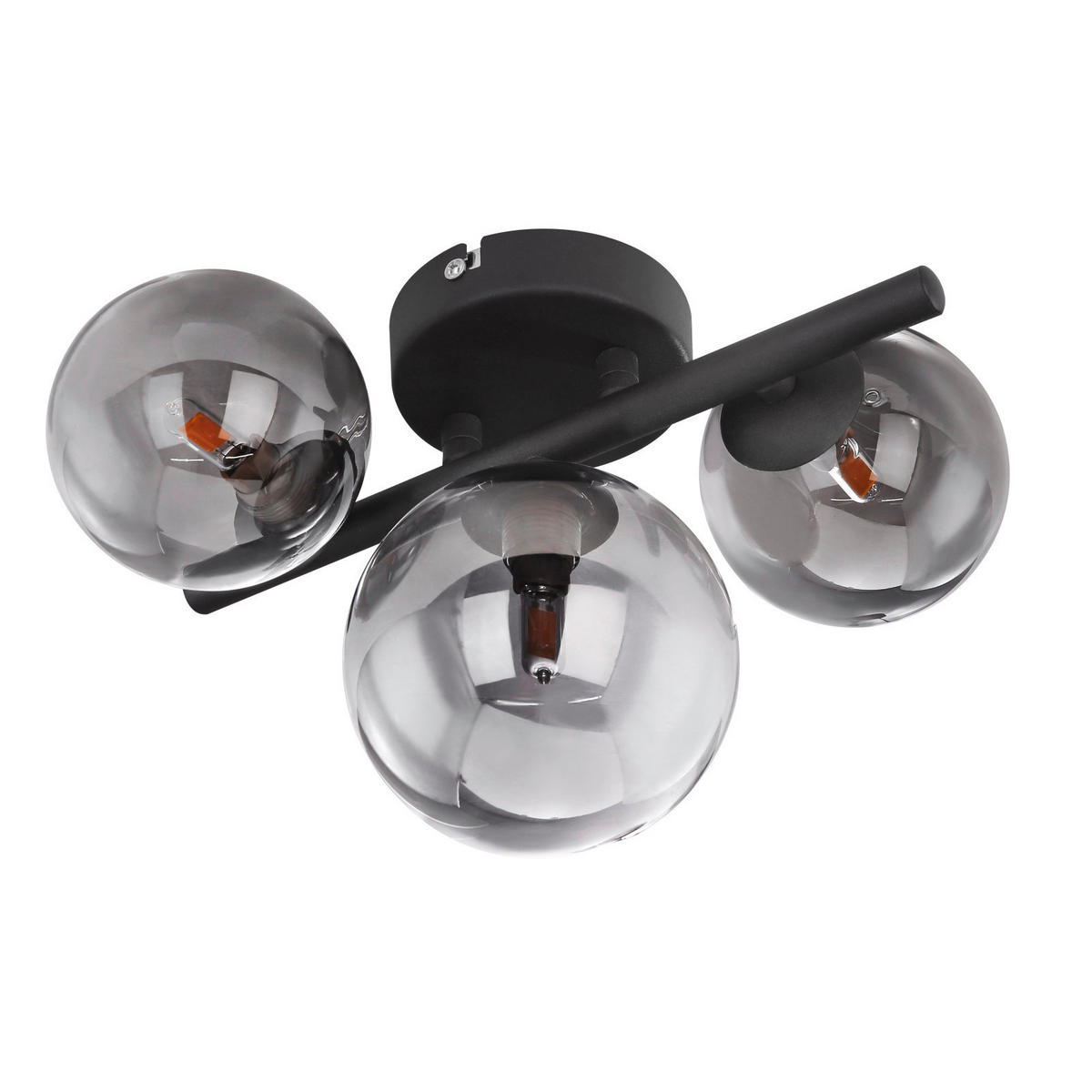 LED-WANDLEUCHTE - Schwarz, Design, Glas/Metall (28/19cm) - Globo