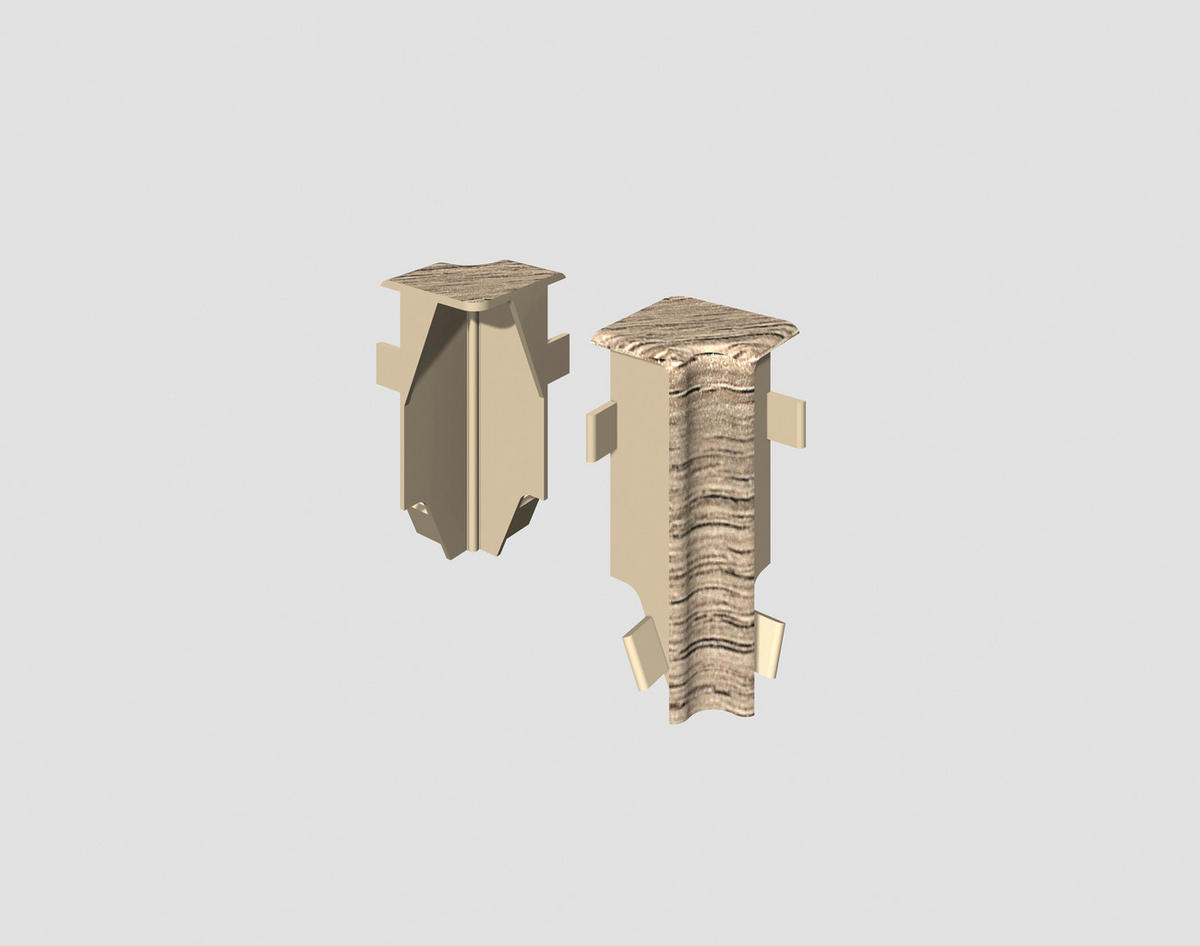 Innenecke Eiche Grau - Eichefarben/Grau, Basics, Kunststoff (1.6/0.7/5.9cm) - Egger Holzwerkstoffe