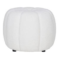 POUF in Weiß Textil Weiß Hochglanz  - Weiß Hochglanz/Weiß, Basics, Textil (48/38/48cm)