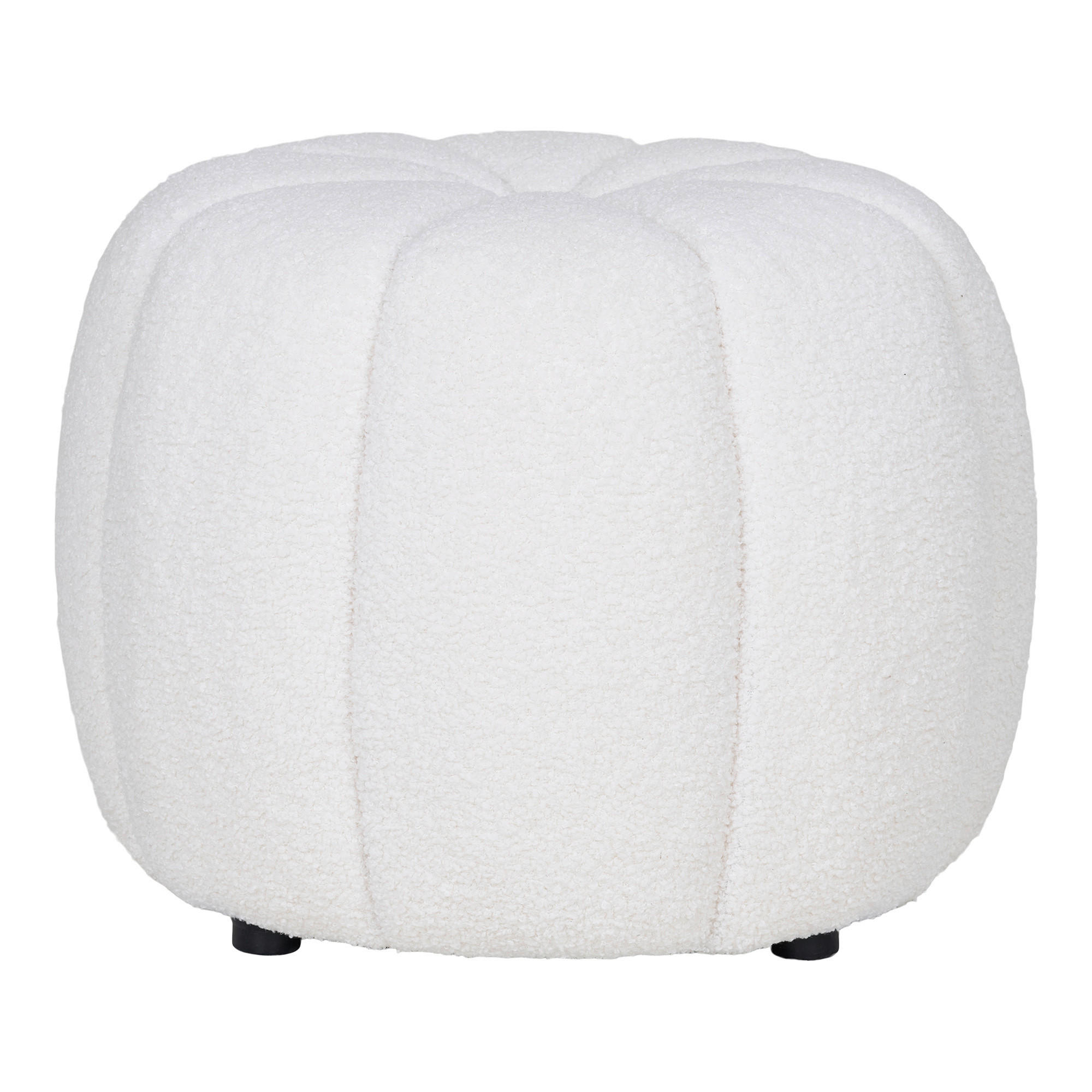 XXXLutz Pouf Paisley Weiß 48x38x48 cm