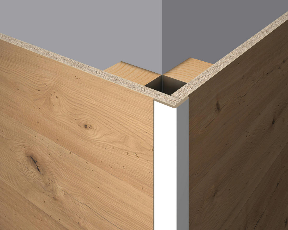 Faltleiste Weiß - Weiß, Basics, Naturmaterialien (240/2.2/2.2cm) - Egger Holzwerkstoffe