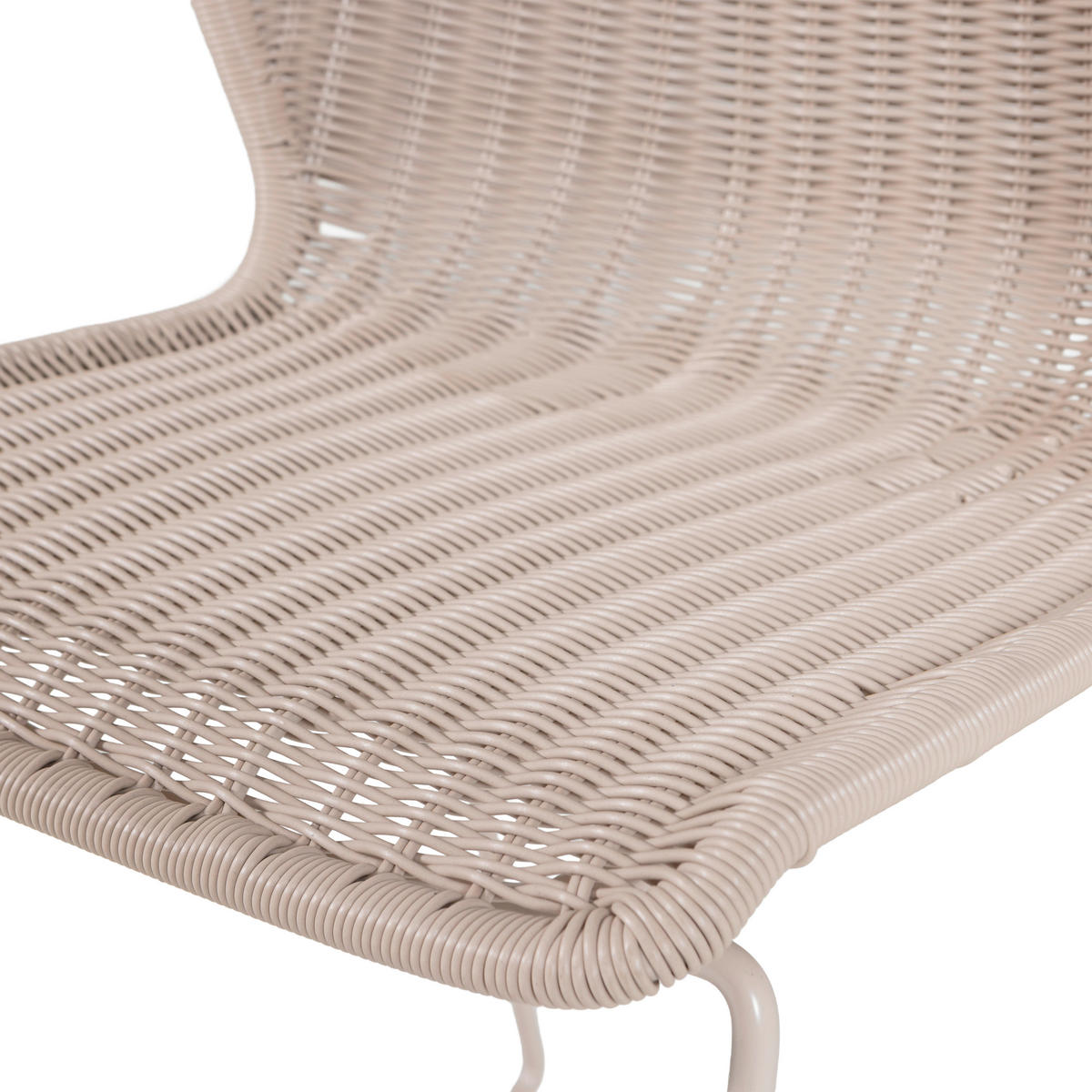 GARTENSTUHL-SET Eisen Sandfarben  - Sandfarben, MODERN, Kunststoff/Metall (55/78/54cm) - Livetastic