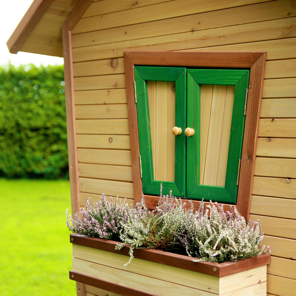 SPIELHAUS 264/203/177 cm  - Braun/Grau, KONVENTIONELL, Holz/Kunststoff (264/203/177cm) - Ambia Garden