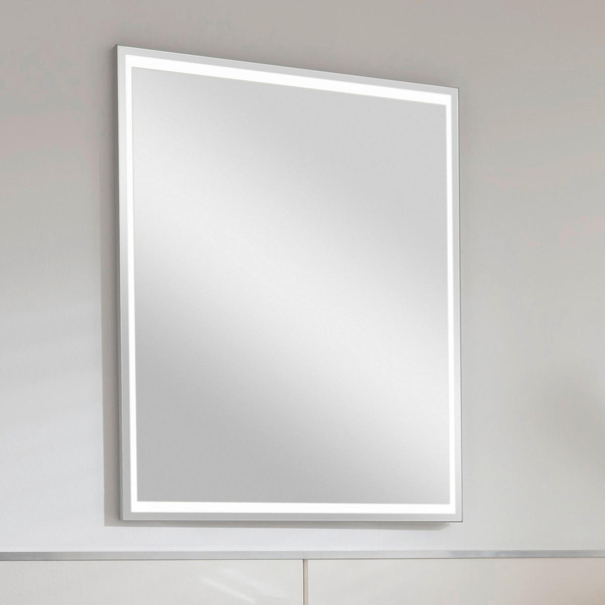 SPIEGEL 80/75/2 cm  - Silberfarben, Basics, Glas/Metall (80/75/2cm) - MID.YOU