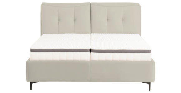 POLSTERBETT Matratze, Lattenrost, Topper Naturfarben 180/200 cm - Schwarz/Naturfarben, KONVENTIONELL, Leder/Holz (180/200cm) - Novel