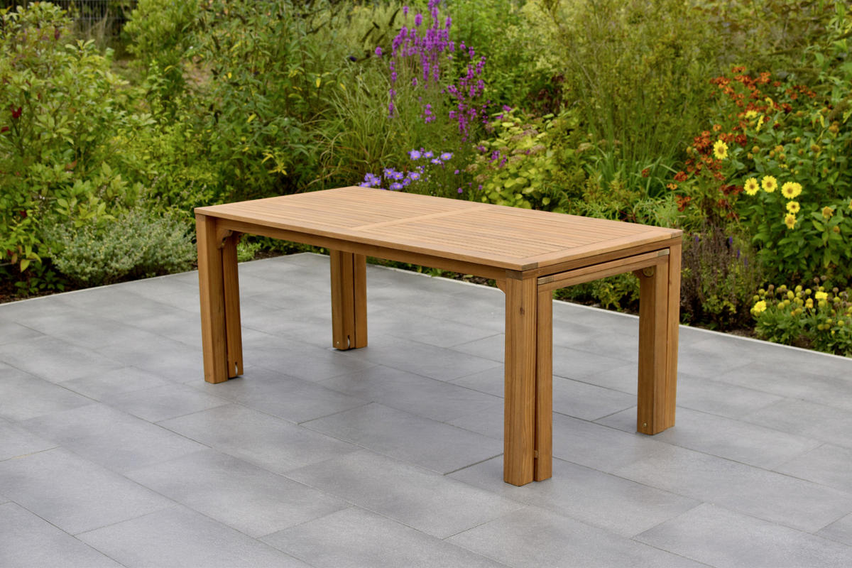 GARTENTISCH 185/90/76 cm Holz rechteckig  - Braun, KONVENTIONELL, Holz (185/90/76cm) - Gardenson