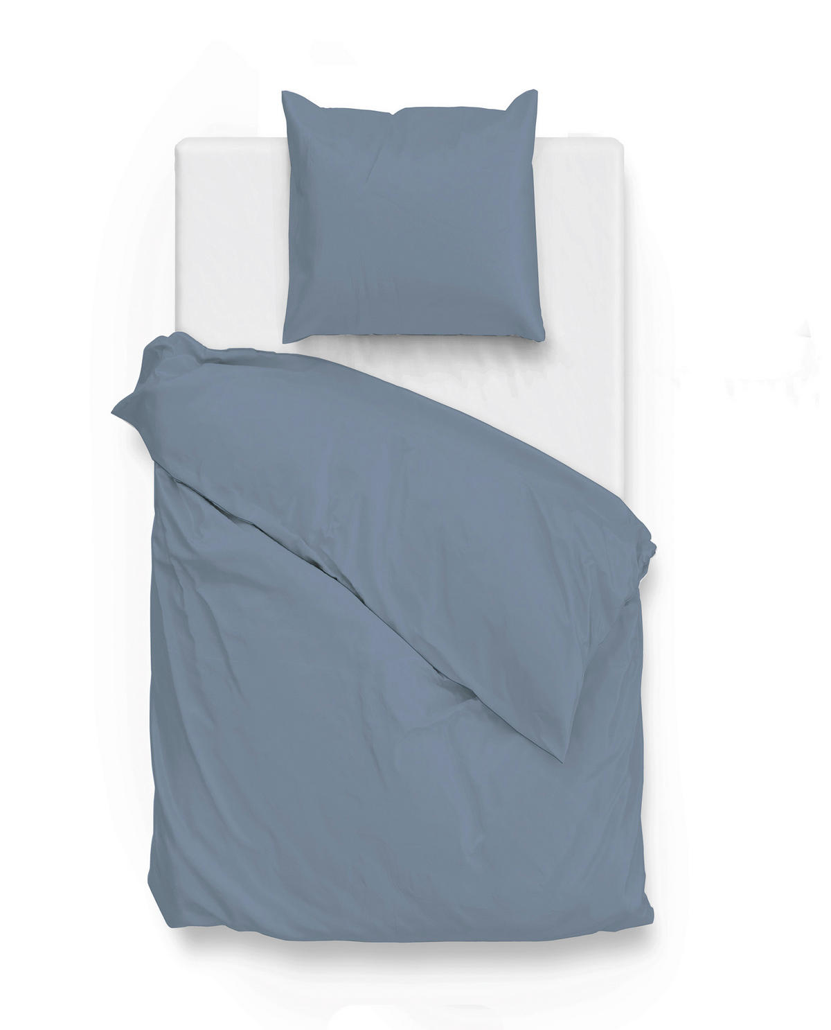 BETTWÄSCHE 2-teilig Satinado Makosatin 135/200 cm  - Blau, Basics, Textil (135/200cm)