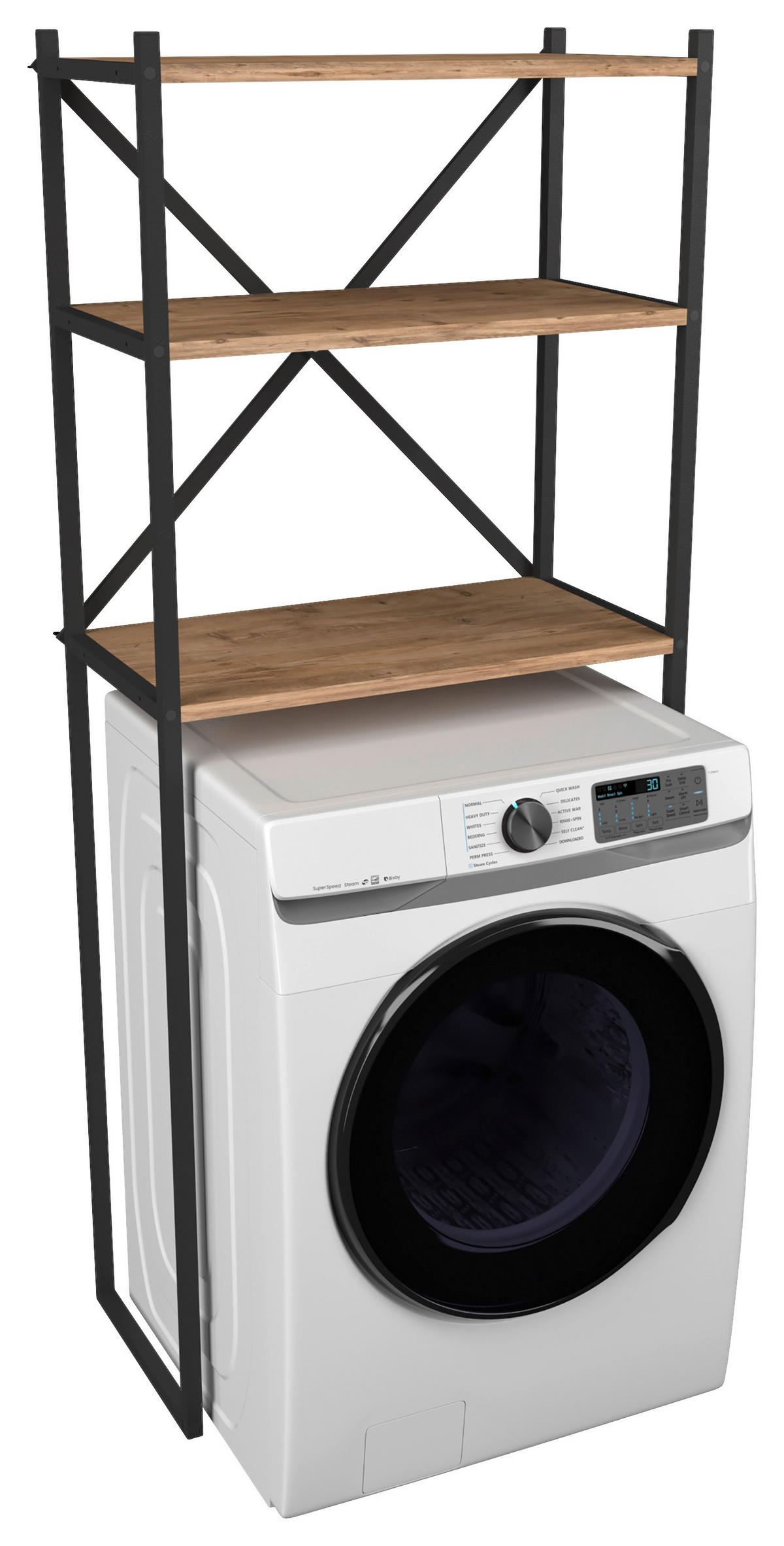 WASCHMASCHINENSCHRANK 66/160/34 cm Honigeiche  - Honigeiche, Modern, Holzwerkstoff/Metall (66/160/34cm) - MID.YOU