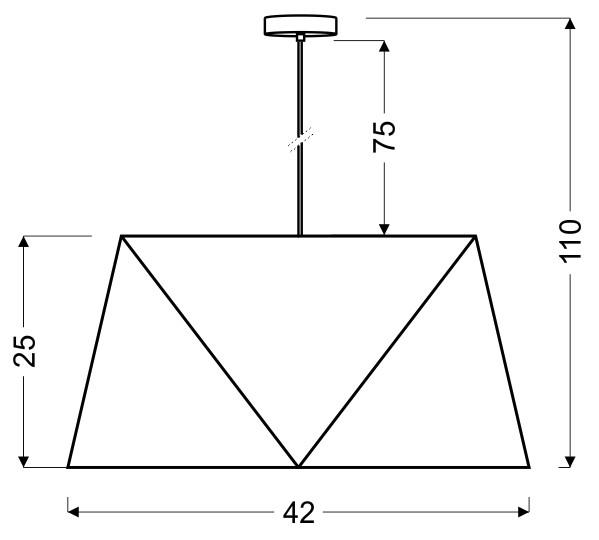 HÄNGELEUCHTE Hexagen 42/42/110 cm   - Grün, Basics, Kunststoff/Metall (42/42/110cm)
