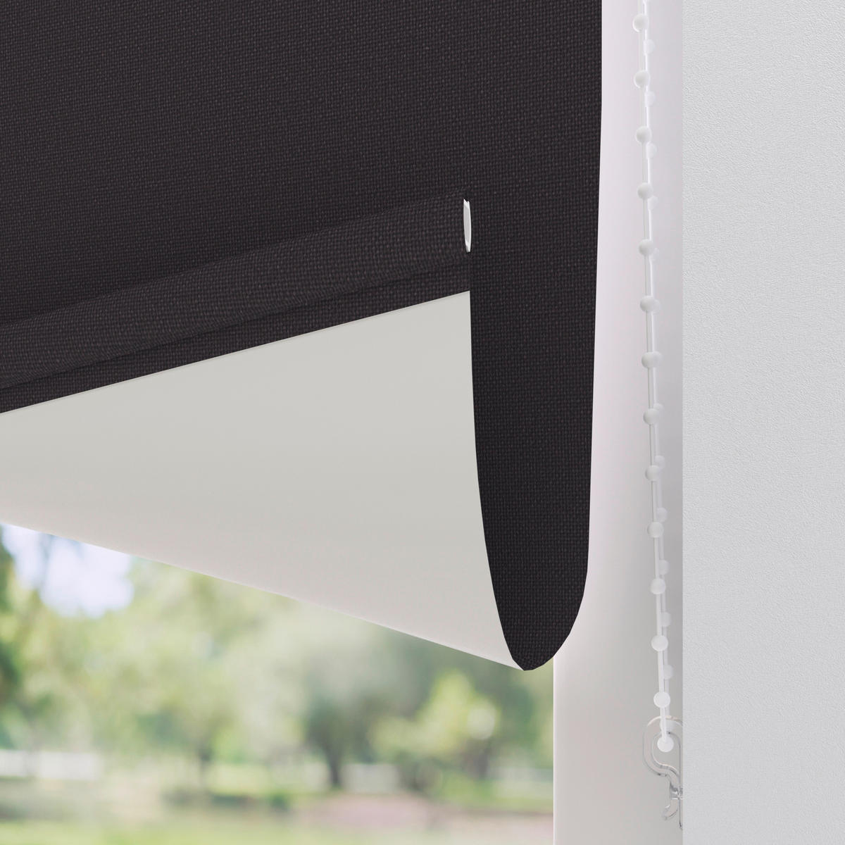 VERDUNKELUNGSROLLO 90/275 cm  - Schwarz, Design, Textil (90/275cm)