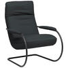 SESSEL in Echtleder Grau  - Schwarz/Grau, Design, Leder/Metall (80/104/99cm) - Koinor