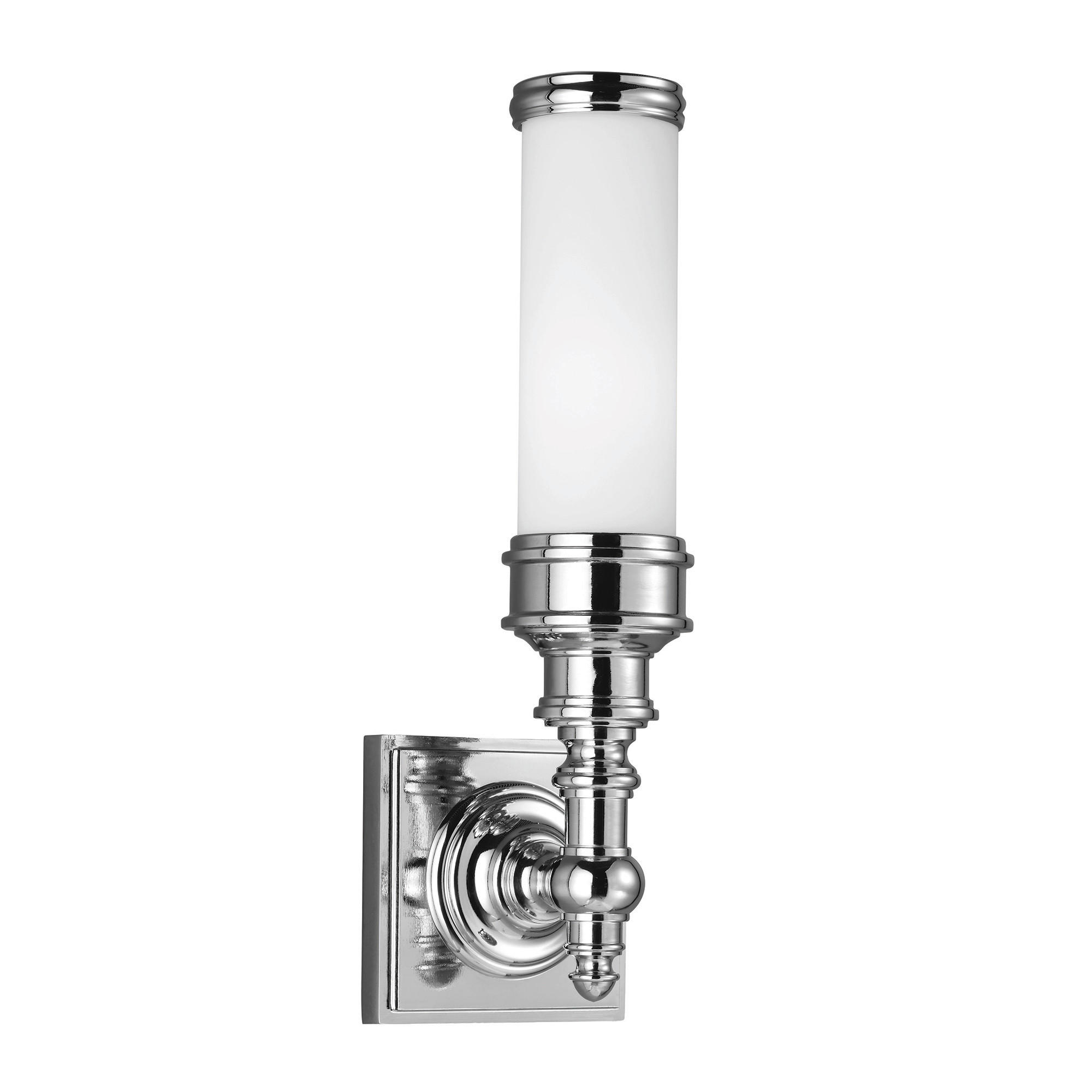 VÄGGLAMPA FÖR BADRUM Payn 12.7/36.2/12.1 cm   - kromfärg, Klassisk, metall/glas (12.7/36.2/12.1cm) - Elstead Lighting