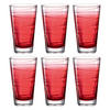 GLÄSERSET Vario 6-teilig  - Rot, Design, Glas (280ml) - Leonardo