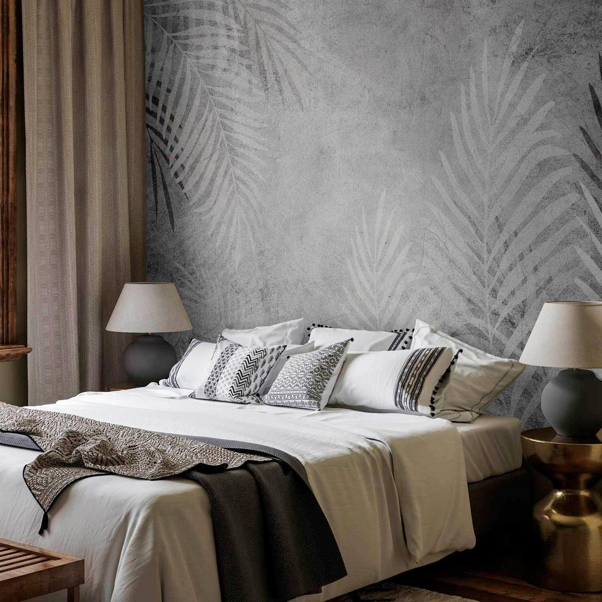 FOTOTAPET 250/175 cm  - mörkgrå/gråvit, Lifestyle, textil (250/175cm) - artgeist