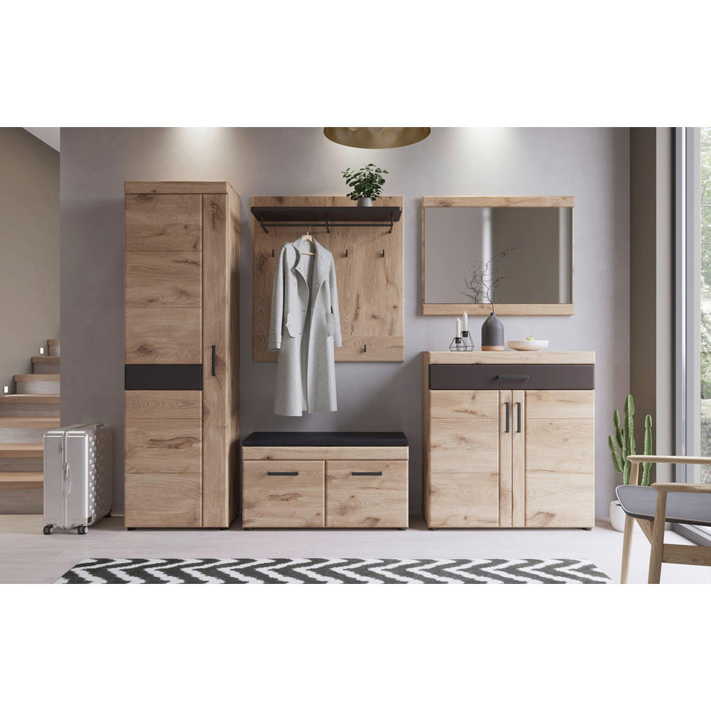 Garderobe Grano Eichefarben/grau B: 244cm