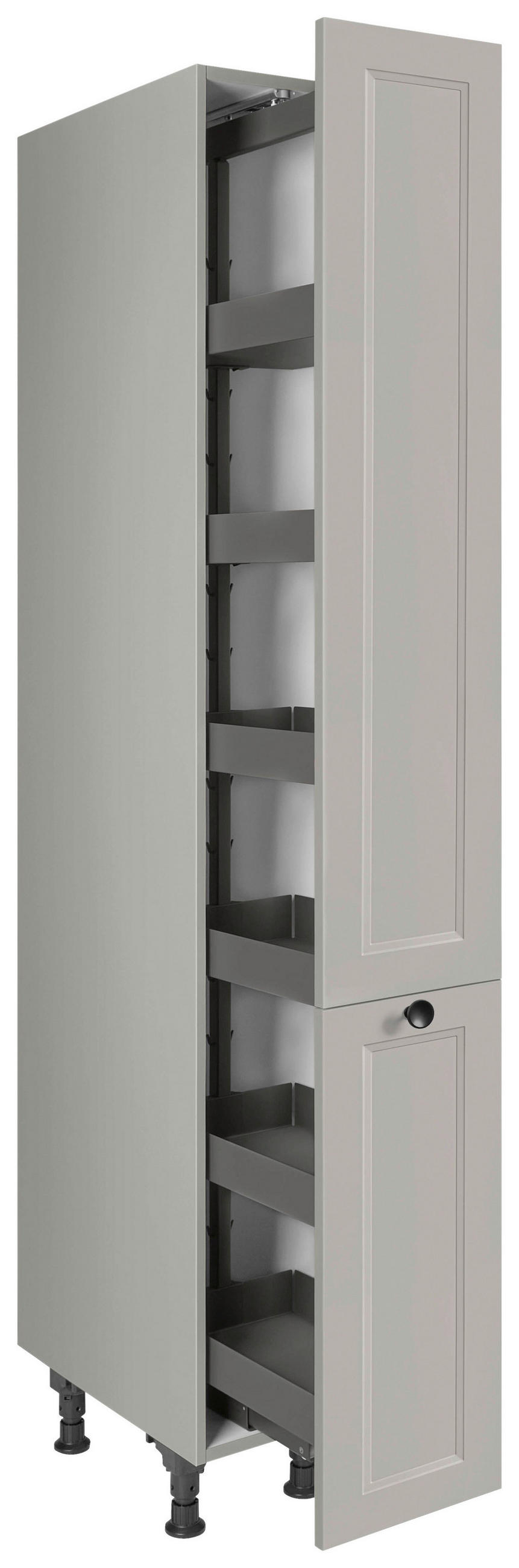 APOTHEKERSCHRANK 30/216,6/58 cm  in Grau  - Schwarz/Grau, MODERN, Holzwerkstoff/Metall (30/216,6/58cm) - Nobilia