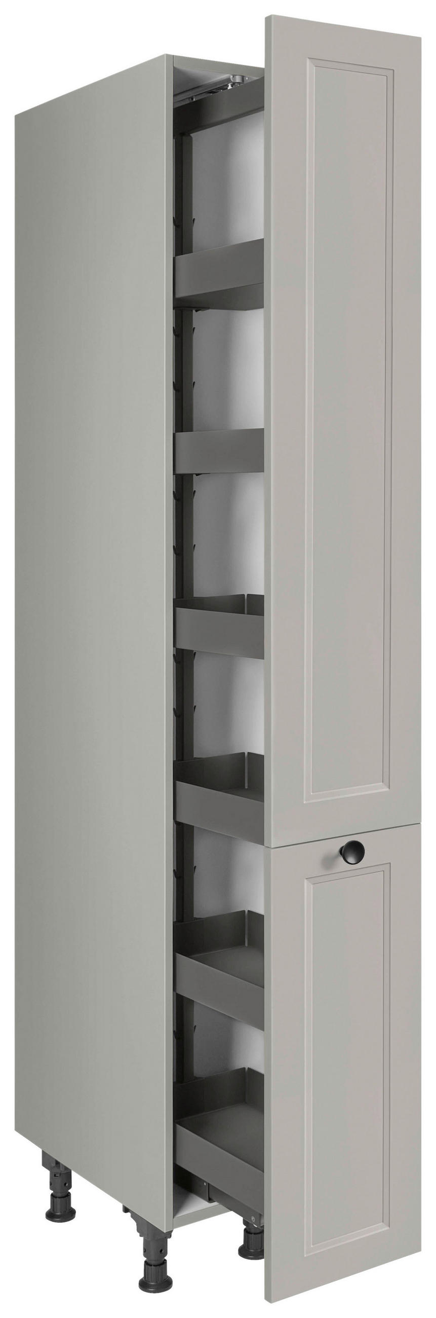 APOTHEKERSCHRANK 30/216,6/58 cm  in Grau  - Schwarz/Grau, MODERN, Holzwerkstoff/Metall (30/216,6/58cm) - Nobilia