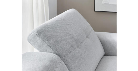 ECKSOFA Hellgrau Struktur - Eichefarben/Hellgrau, Design, Holz/Textil (305/163cm) - Novel