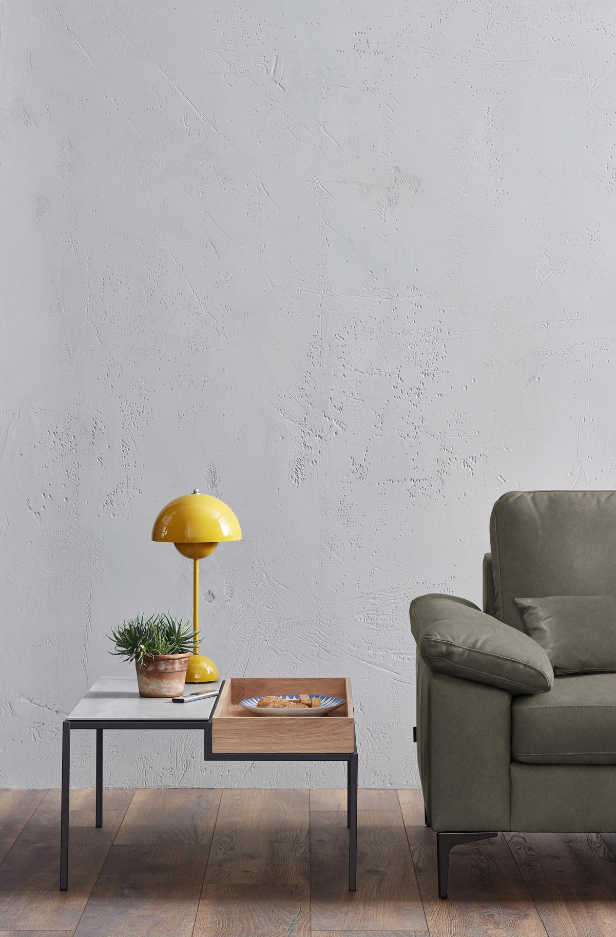 3-SITZER-SOFA  in Echtleder Grau   - Schwarz/Grau, Design, Leder/Metall (224/83/97cm) - Schöner Wohnen