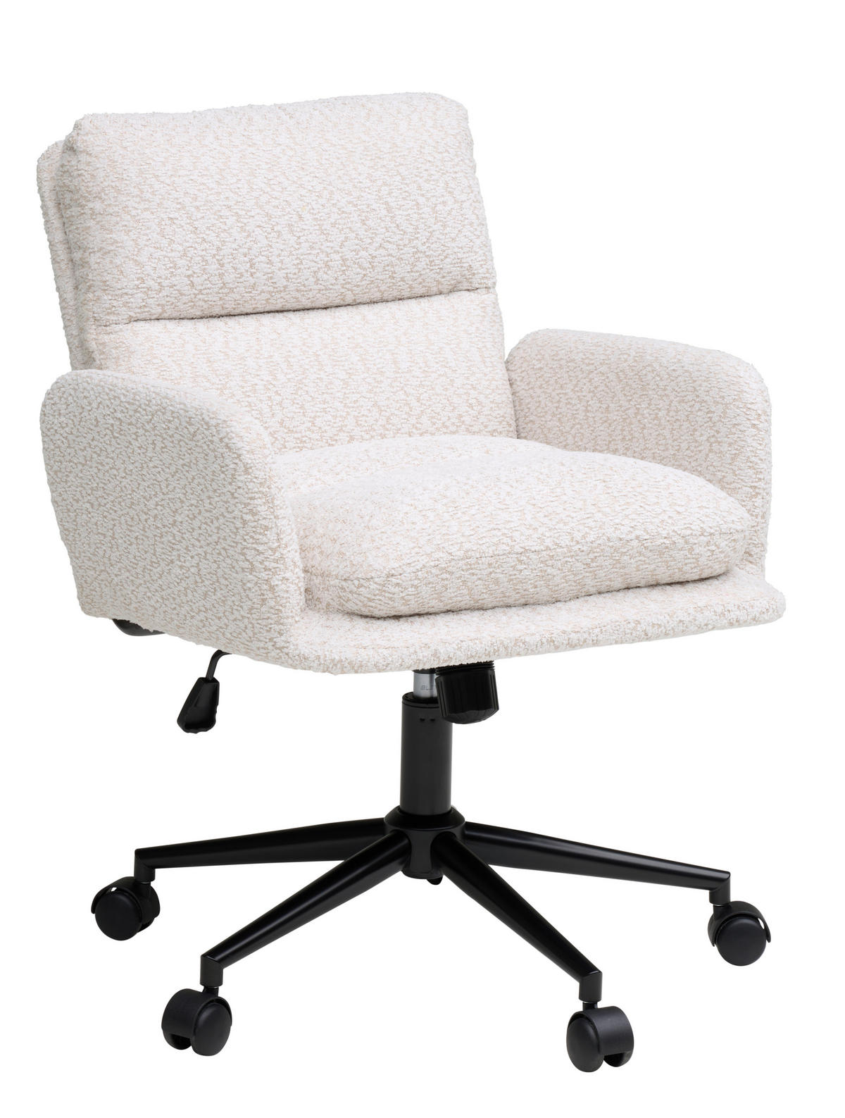 OTOČNÁ ŽIDLE, buklé, černá, béžová - černá/béžová, Moderní, kov/textil (58/86/96/65cm) - MID.YOU