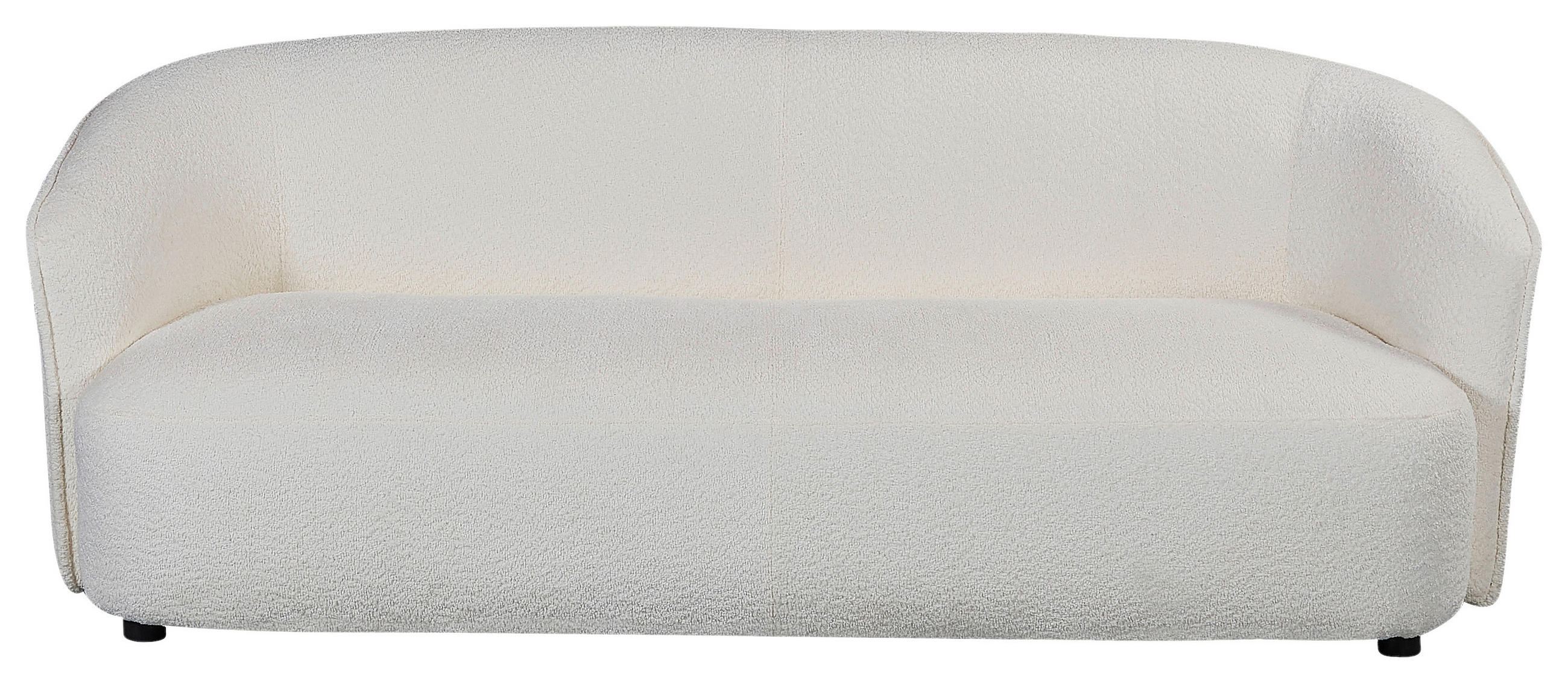 3-SITZER-SOFA Bouclé Creme  - Creme/Schwarz, MODERN, Kunststoff/Textil (197/69/92cm) - MID.YOU