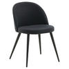STOLSET 2 styck stål textilväv  - svart, Design, metall/textil (57/76,5/50cm) - Livetastic